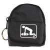 CPR Black Beltloop Keychain Backpack with Faceshield, Gloves, and Cleansing Wipes