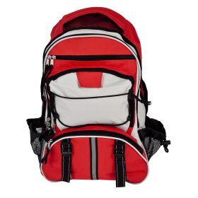 Elite Multi-pocket Hikers Backpack, Red