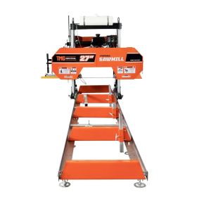 27" Portable Sawmill, 14 HP Kohler Gas Engine, 21" Board Width, 12' Log Length, 14-1/2' Track Bed, TMG-PSM27