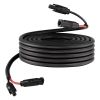 30FT Solar Panel Extension Cable, 10 AWG, Solar Panel Wire with Flame Retardant Protective Sleeving, Female and Male Connectors
