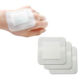 Island Dressing. Case of 100 Adhesive Dressings 4" x 10" for Wound Protection. Sterile dressings with Non-Adherent Island pad. Single use & Latex