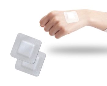 Barrier Island Dressing. Case of 100 Adhesive Dressings 6" x 6" for Wound Protection. Sterile dressings with Non-Adherent Island pad. Single use