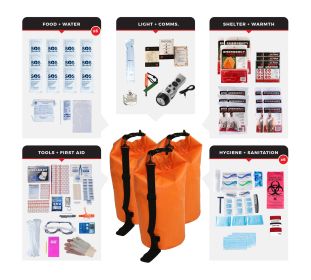 6 Person Comfort Survival Kit (Option: Dry Bag)
