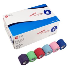 Dynarex Sensi Wrap Self Adherent Wrap - Rainbow (Option: 6 of Each Color 2"x 5 yards. 36/cs)