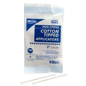 Cotton tipped applicator (Option: 3" non-sterile 100 per package)